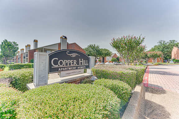 Property Sign at Copper Hill Apartments, Bedford, TX