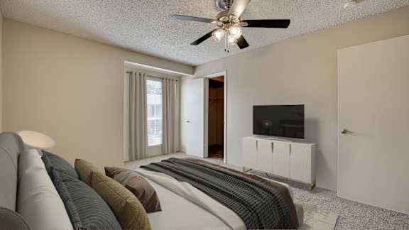 Classic Bedroom at Copper Hill Apartments, Bedford, TX, 76021