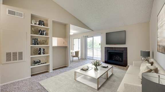 Cozy Living Room at Copper Hill Apartments, Bedford, 76021