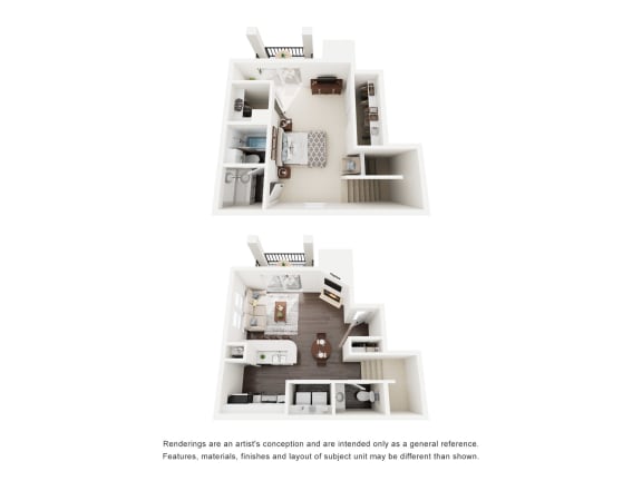 Rockport 1 Bed | 1.5 Bath | 850 Sq. Ft. at Delray Apartments, Houston, TX