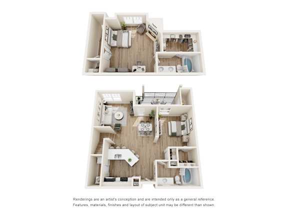A6 Greenville I Floor Plan at Easton Apartments, Texas