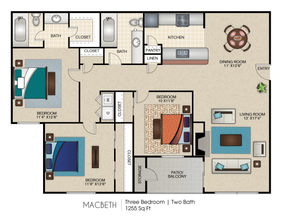 Floor Plan  the house floor plan with 2 bedrooms and 2 baths