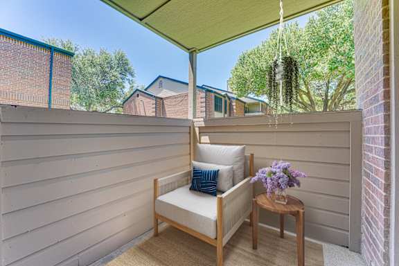 Private Balcony at Indian Creek Apartments, Carrollton, Texas