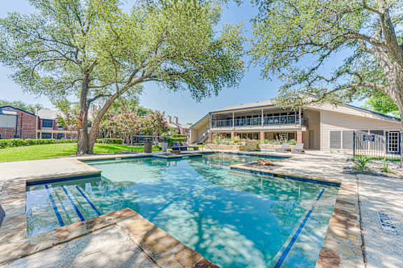 Swimming Pool Area at Indian Creek Apartments, Carrollton, TX