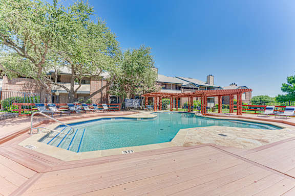 Residential Swimming Pool at Indian Creek Apartments, Carrollton, Texas