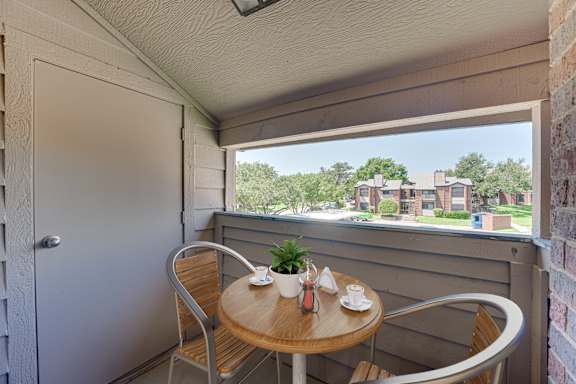 Apartment Balcony at Indian Creek Apartments, Carrollton, TX