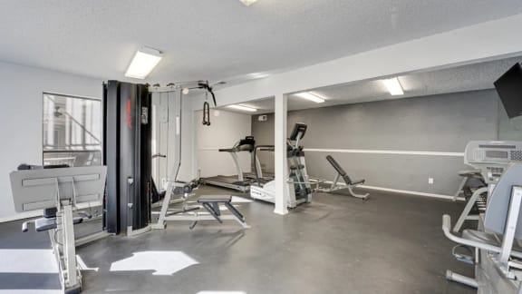 Fitness Center at  Indian Creek Apartments in Carrollton, TX