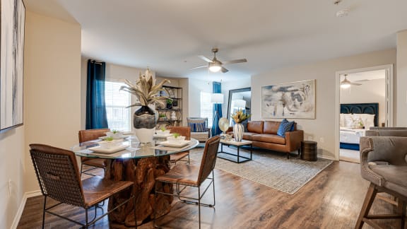 Open Space Living Room and Dining Area at Knox Allen Station, Allen, TX