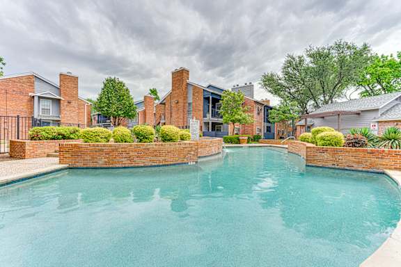 Swimming Pool Area at The Manhattan Apartments, Dallas, 75252