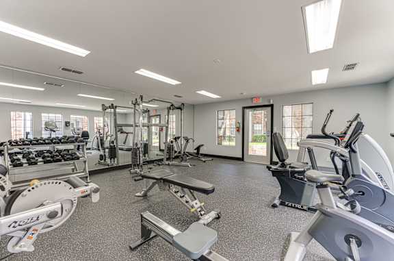Fitness Area at The Manhattan Apartments, Dallas, TX