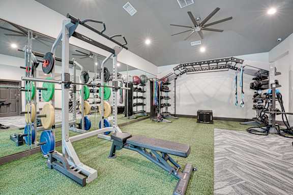 Well-equipped Home Gym at Mason Apartments, McKinney, TX