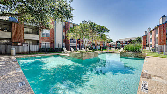 pool with fence at Paces Crossing, Texas