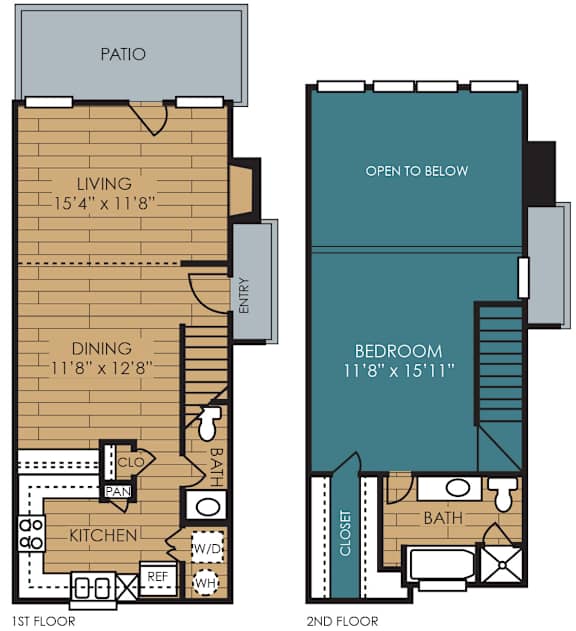 A floor plan shows a first and second floor layout with rooms labeled, such as a living room, dining room, and bedrooms.