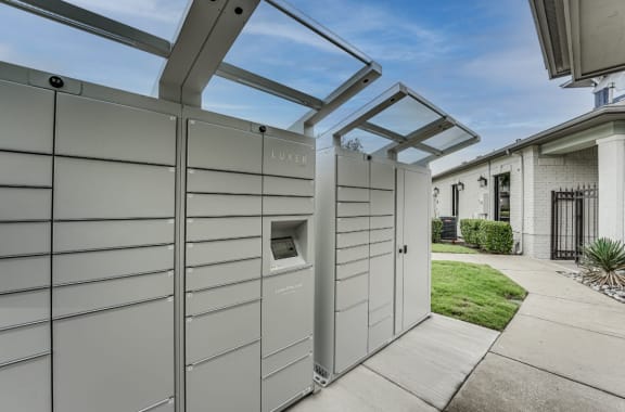 Luxer Package Lockers at Highland Luxury Living, Lewisville, 75067