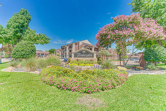 well-maintained garden at Timberglen Apartments, Texas, 75287
