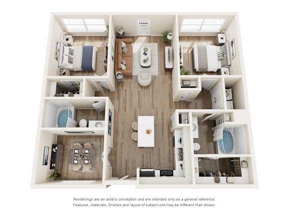 Travis Floor Plan at Vue Fitzhugh, Dallas
