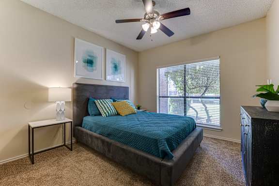 Bedroom With Windows at Wilson Crossing, Texas