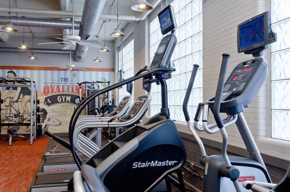 a room filled with cardio equipment