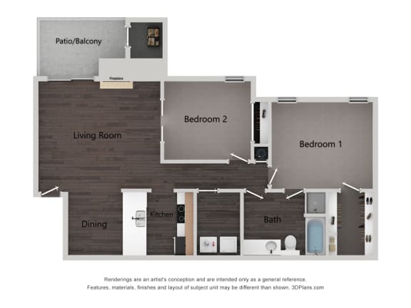 Floor Plan  this is a 3d floor plan of a 2100 sq ft house