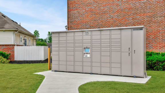 a garage door on the side of a house