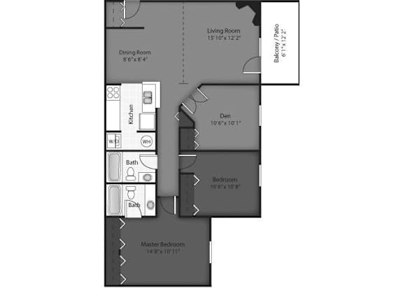 Birch Floorplan at Brookdale on the Park, Naperville, IL 60563