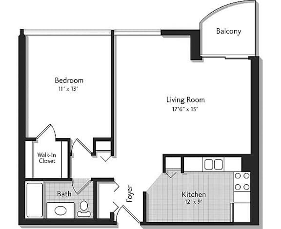 A black and white image of a house floor plan with a balcony.