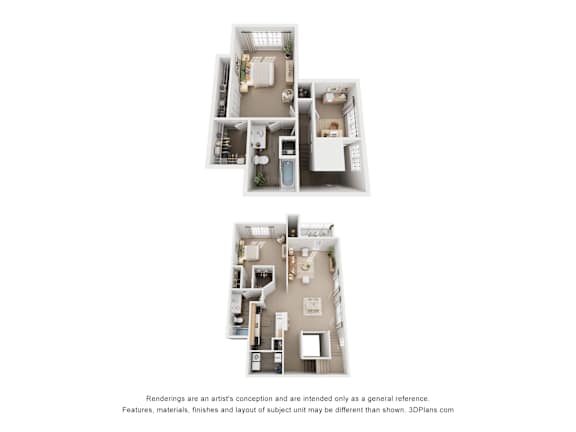 A set of four images showing different floor plans of a house.