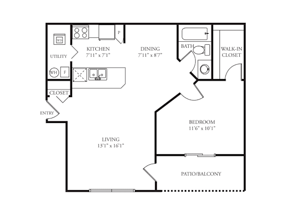A black and white image of a house floor plan.