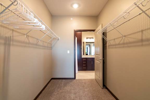 Large walk-in closets included at 360 at Jordan West best new apartments West Des Moines IA 50266