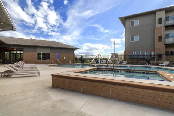 over-sized luxury hot tub to enjoy with friends at 360 at Jordan West