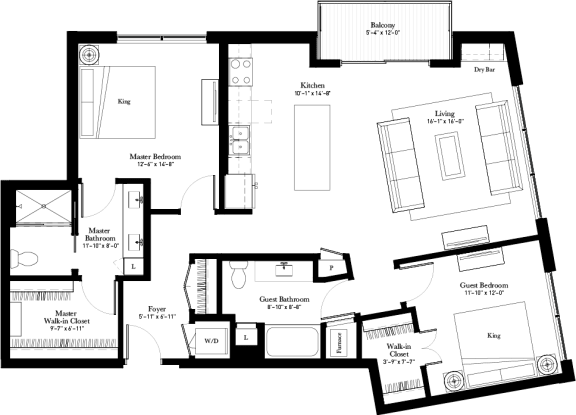 Prairie Clover apartment floor plan
