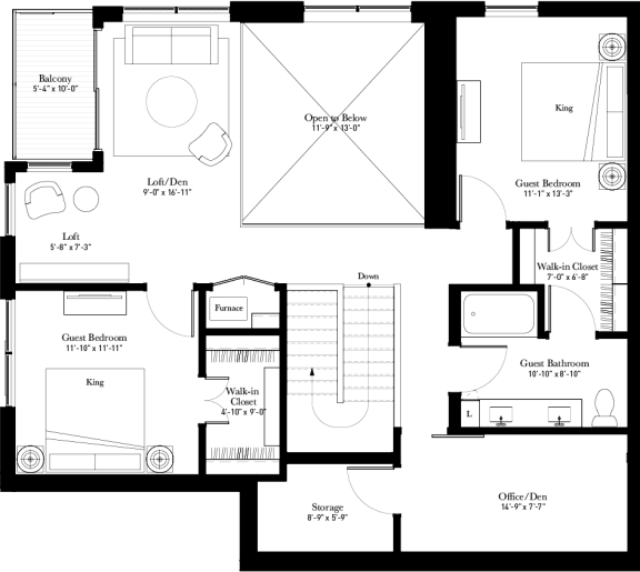 Pyrola town home floor plan