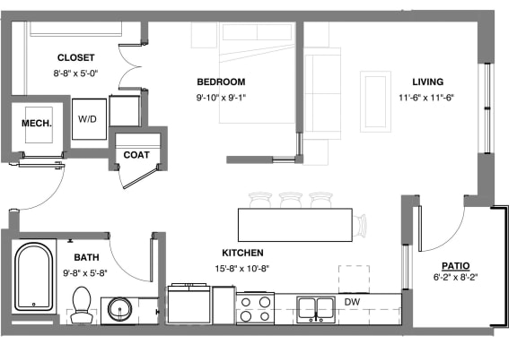 Fox studio apartment