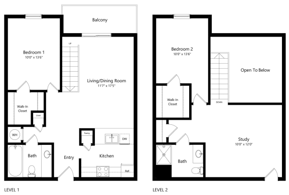 Fountain Glen - 2-bed Pawnee Floorplan the 2-bedroom Pawnee floorplan at the Fountain Glen Apartments in North Lincoln, NE