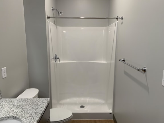 Half bath in the splendor floorplan at haven at uptown in lincoln nebraska