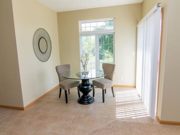 Dining Room Area at Cascade Pines Duplex Homes in Lincoln NE