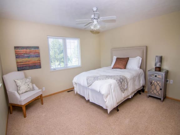 Bedroom at Cascade Pines Duplex Homes in Lincoln NE