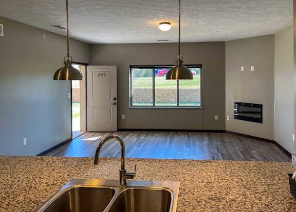 a view of the living room form the kitchen