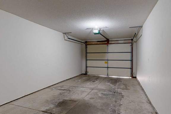 interior of garage with a closed garage door