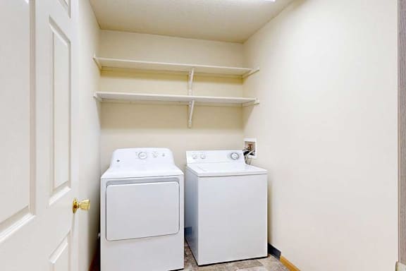 washer/dryers are included in a separate laundry room