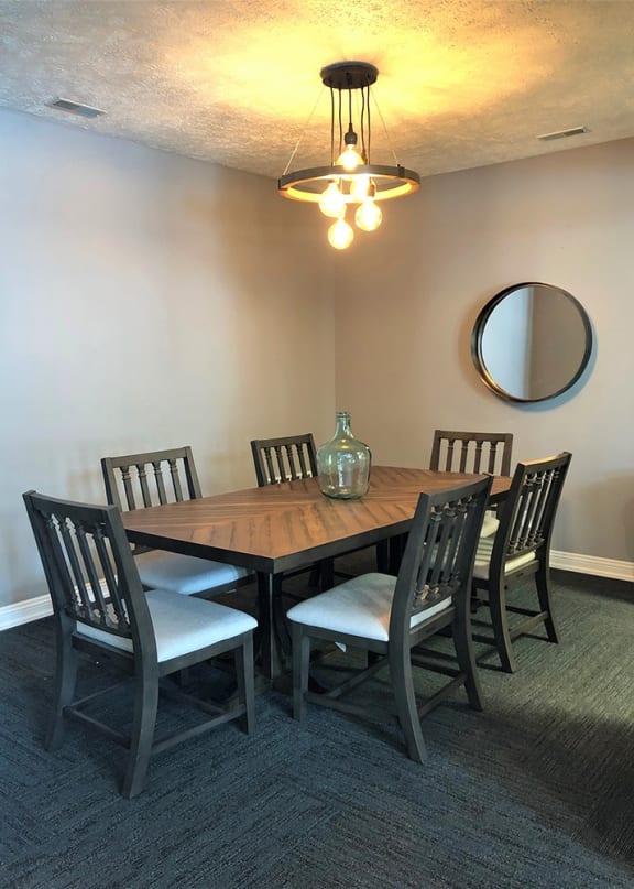 Clubhouse lounge at Pine Lake Heights Apartments in Lincoln NE