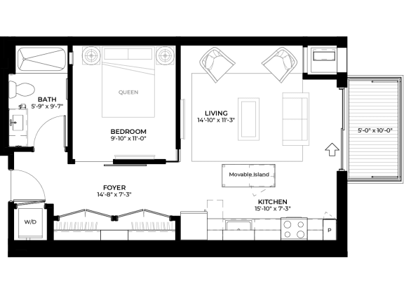 Fig studio floor plan at The Rowan luxury residences in Eagan MN 55122
