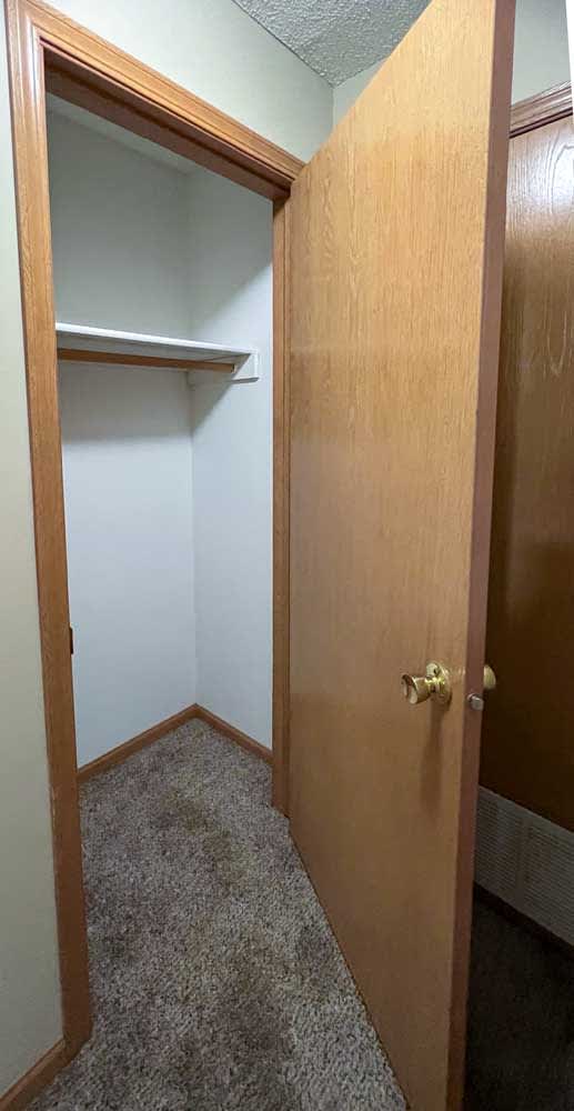 a coat closet in the entryway