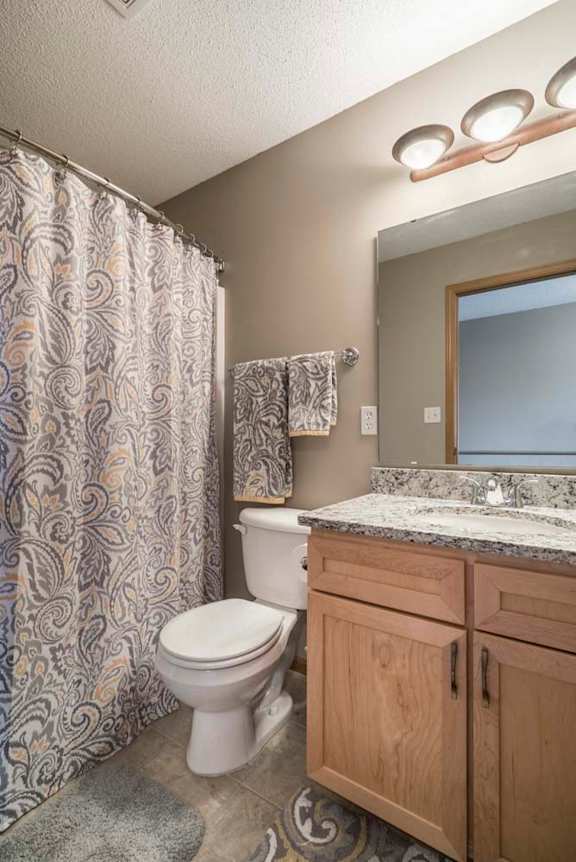 Bathroom with modern cabinets at Southwind Villas in southwest Omaha in La Vista, NE, 68128
