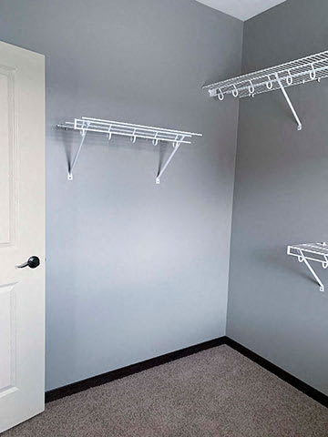 Large closet with extra storage in 1 bedroom Bedford II floor plan