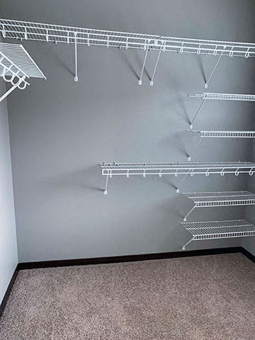 Large closet in 1 bedroom apartment for rent at The Flats at 84 best apartments Lincoln NE 68516
