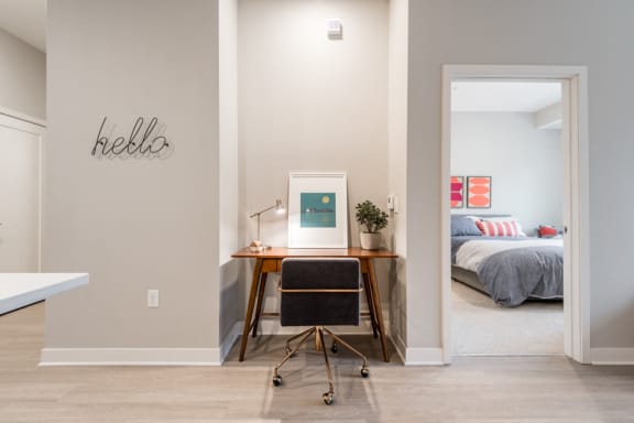 Office space and bedroom view at The Preserve at Normandale Lake in Bloomington, MN