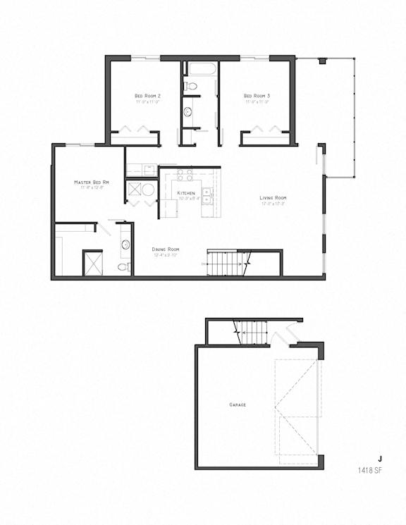 Grand Canyon three bedroom floor plan at The Villas at Mahoney Park