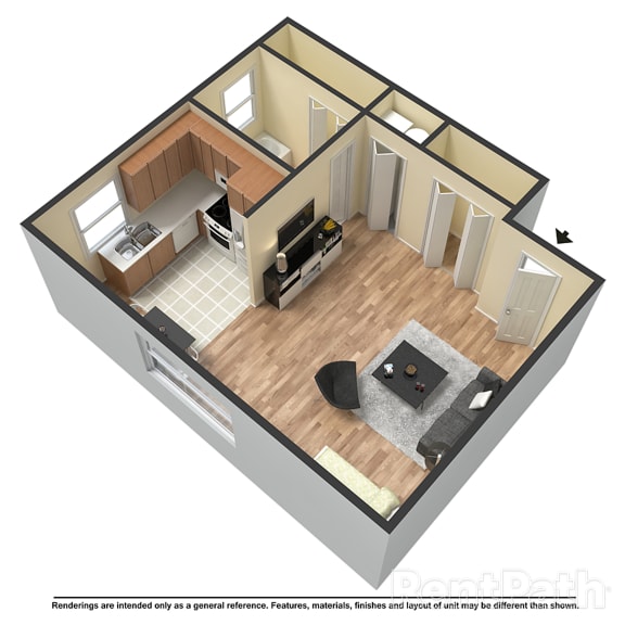 Studio 3D floor plan