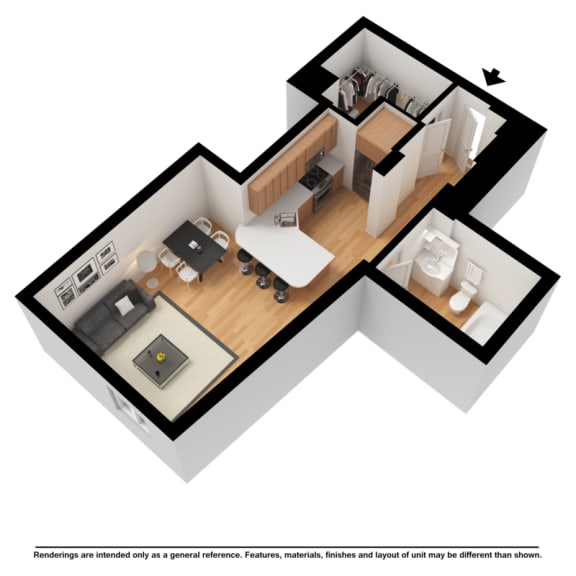 Studio 3D floor plan
